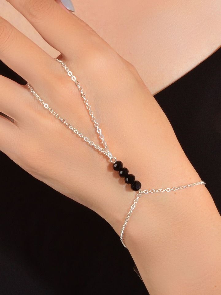 Kriti Silver Hand Chain