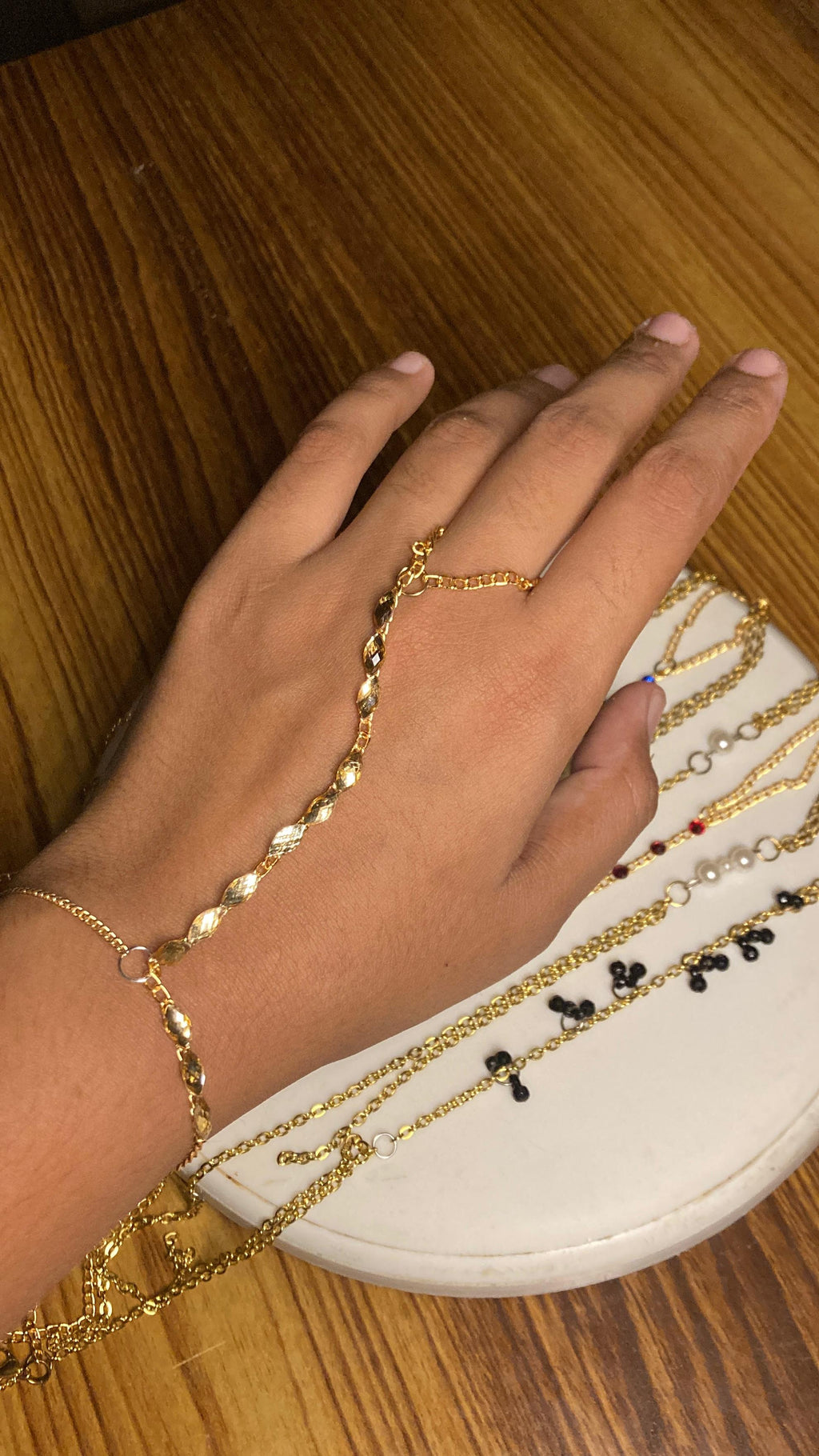 Suneri Golden Hand Chain