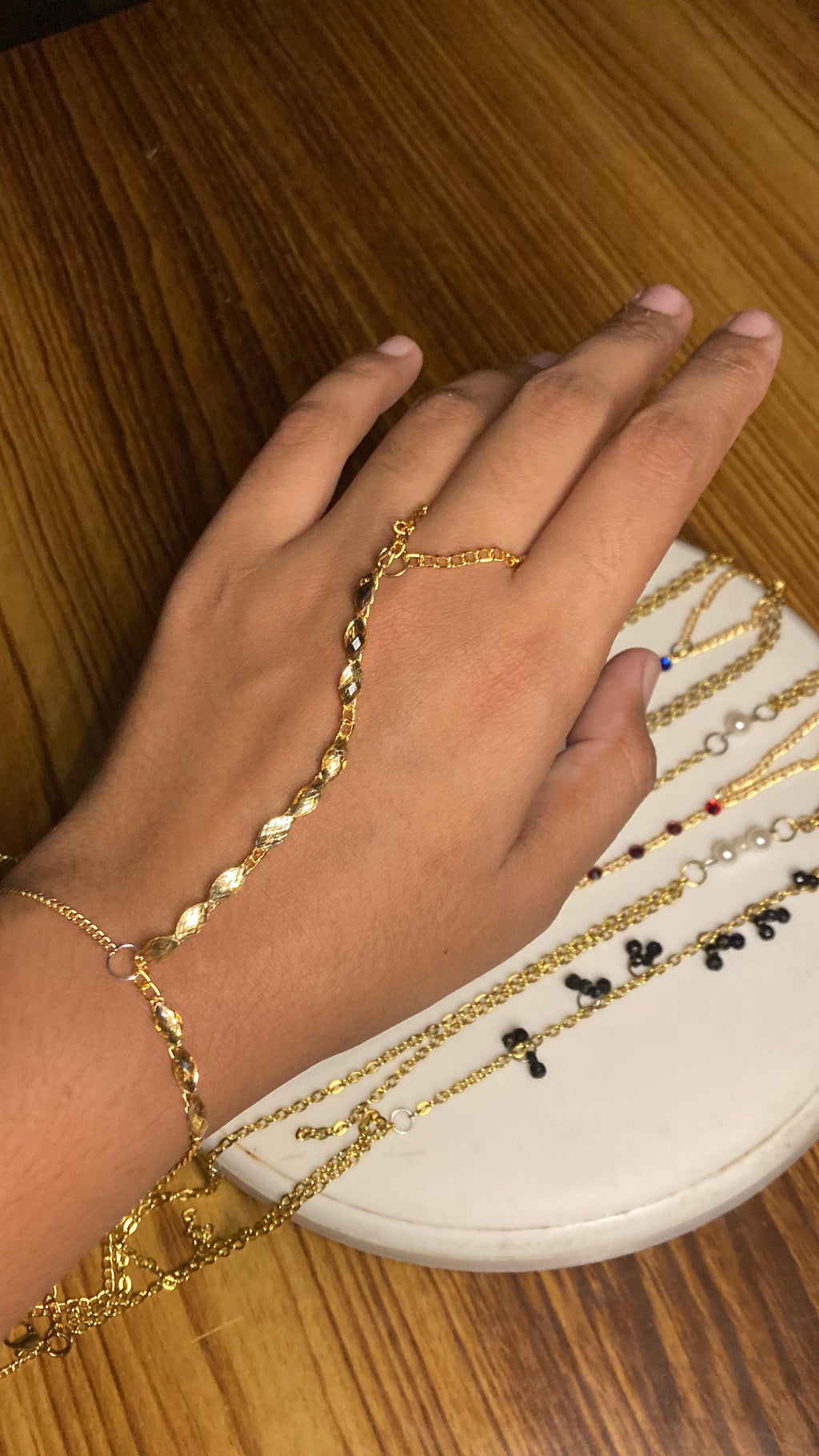 Suneri Golden Hand Chain