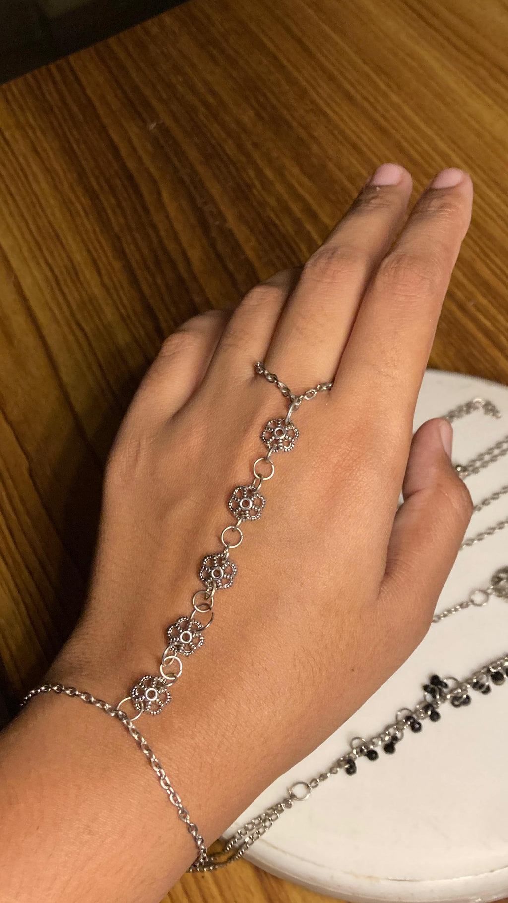 Falguni Silver Hand Chain