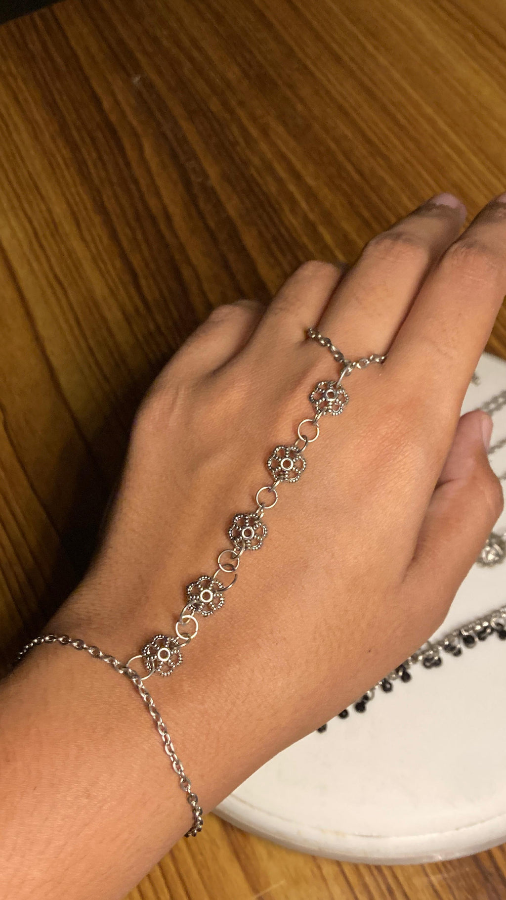 Falguni Silver Hand Chain