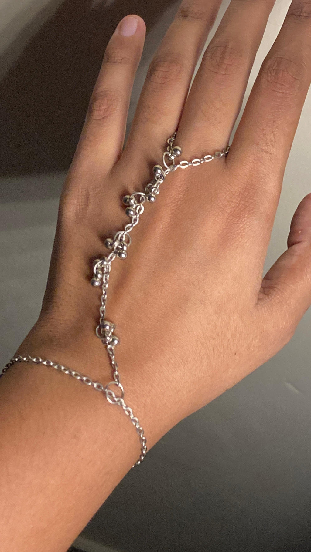 Beaded Gold+Silver Hand Chain