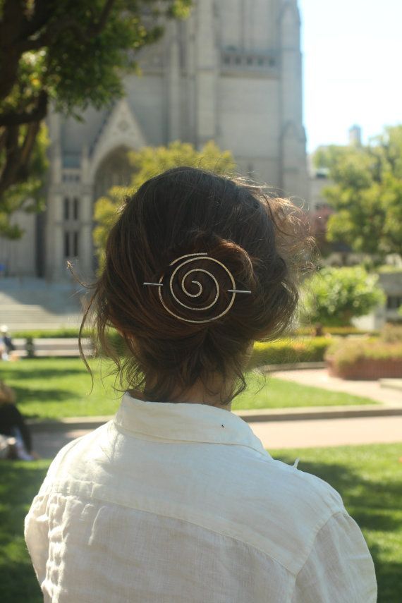 Spiral Hair Shawl Pin