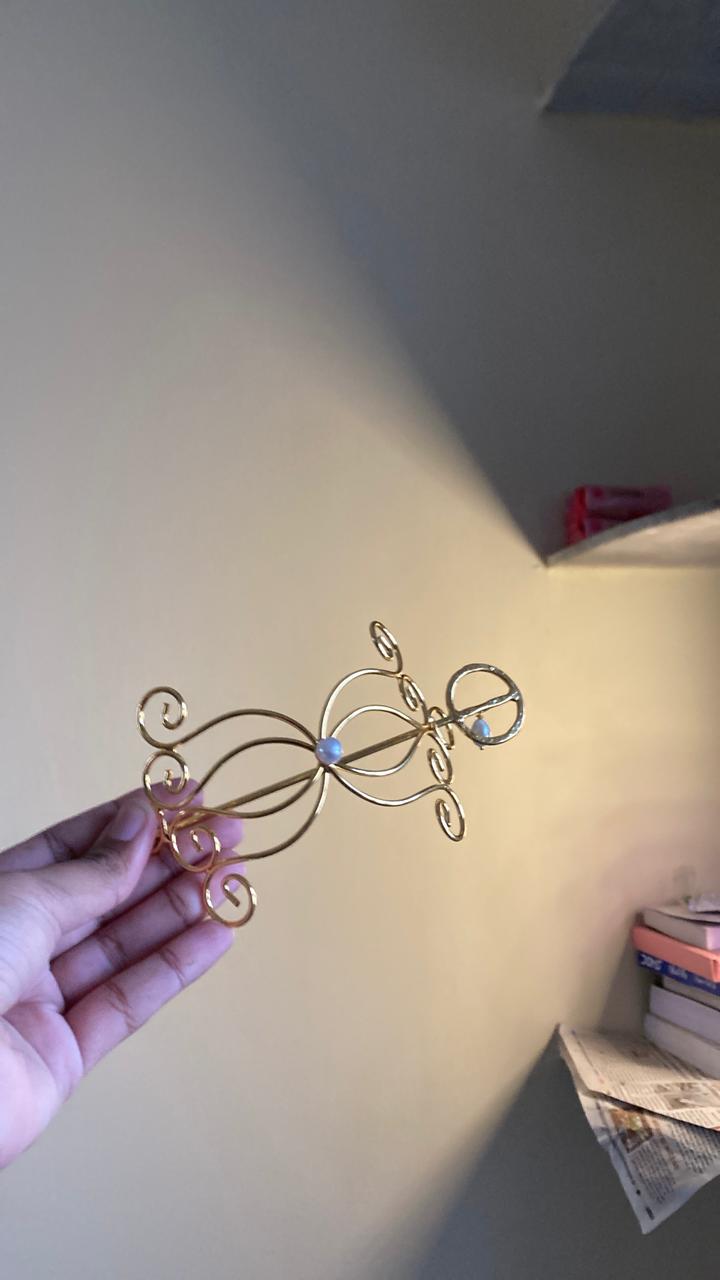 Gold Fantasy Shawl Pin