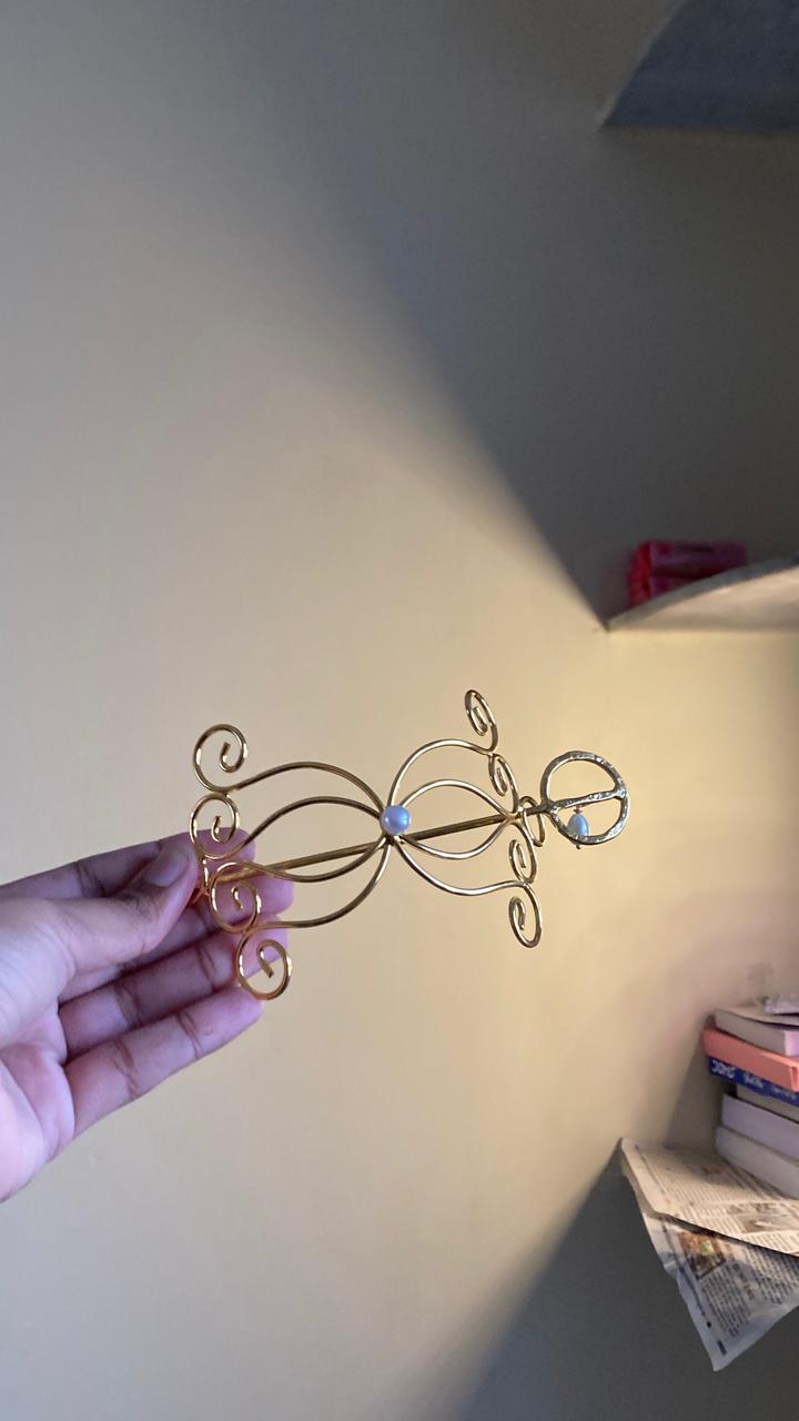 Gold Fantasy Shawl Pin