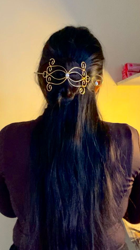 Gold Fantasy Shawl Pin