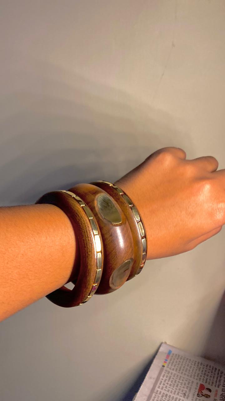 Wooden Bangle stack 102