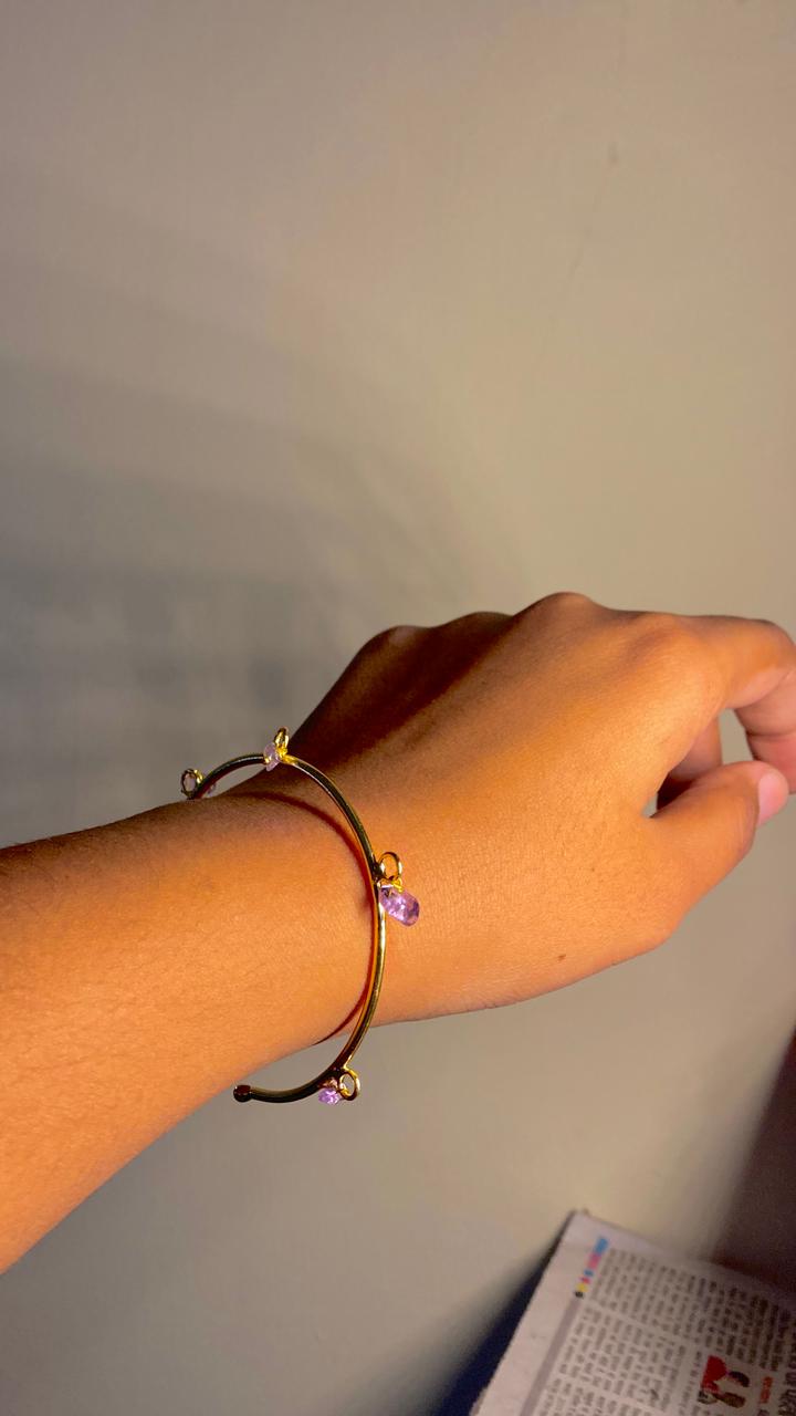 Purple Stone Bangle